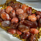 1pc Fire Quartz Palm Stone - Red Hematoid Crystal Worry Stone, Ideal for DIY Jewelry & Home Decor, Perfect Holiday Gift