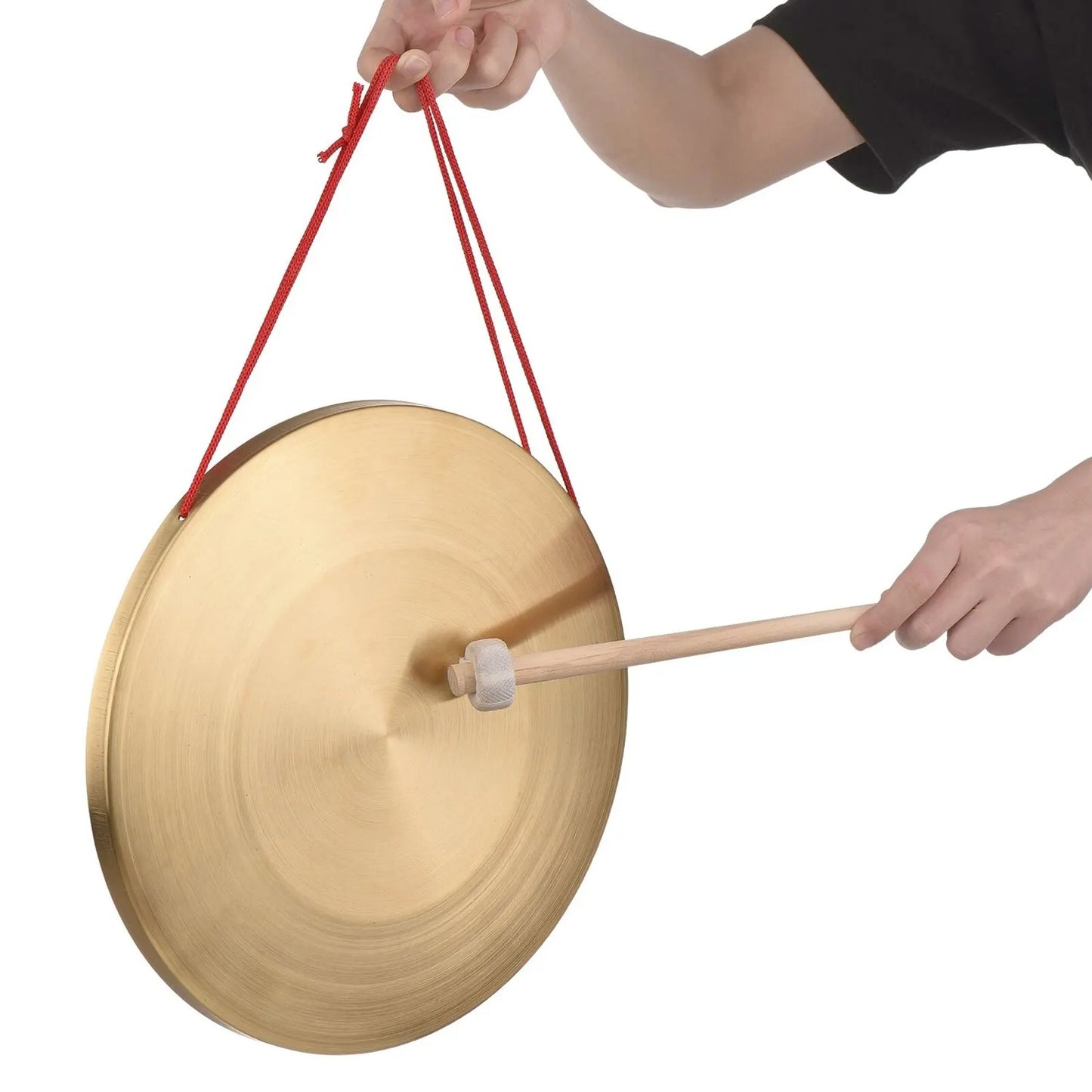 15/22/30cm Hand Gong Cymbals Brass Copper Gong Chapel Opera Percussion Instrument with Round Play Hammer