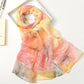 Summer Women Birch Forest Landscape Thin Soft Beach Silky Georgette Scarf Shawls 160cm Long Wraps Beach Sunscreen Hijab