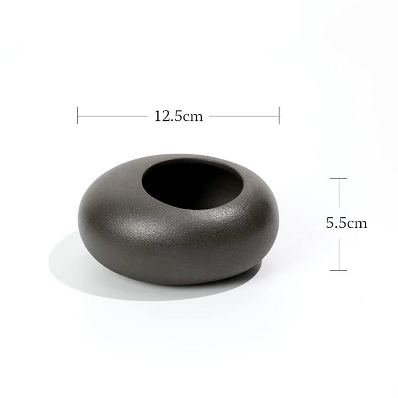 Ceramic Vase Japanese Style Ikebana Kenzan Zen Tea Ceremony Tea Table Flower Arrangement Vase Floral Art Fixed Arranging Tool