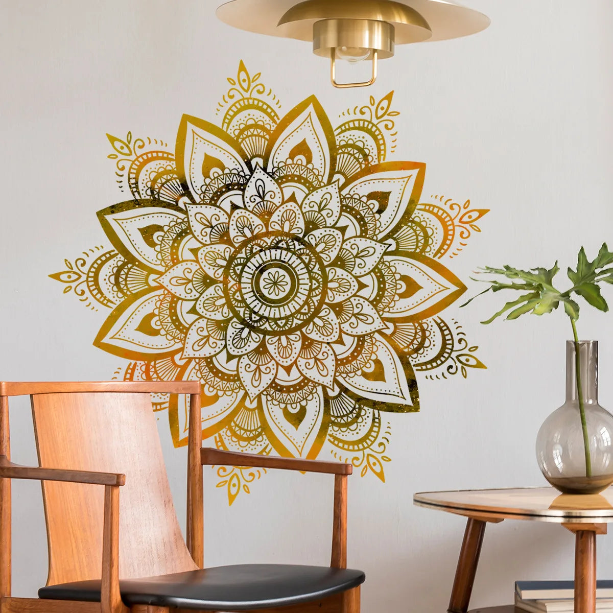 Mandala Lotus Vinyl Wall Stickers Bohemian style For Living Room Decoration Bedroom accessories Wall Decor Room Decor Aesthetic