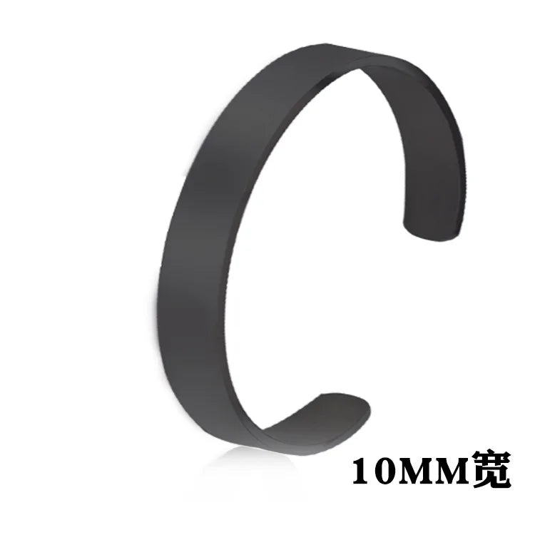 New Classic Simple Men Bracelet Open Adjustable Glossy Stainless Steel Bracelet BR1133