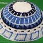 HIGH QUALITY HANDMADE KNITTED YARMULKE KIPPAH WHITE TOP PRICE PER PIECE