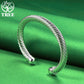 ALITREE 925 Sterling Silver Fashion Bangles Twists Bangle For Women Mens Fashion Birthday Wedding Party High Quality Jewelry