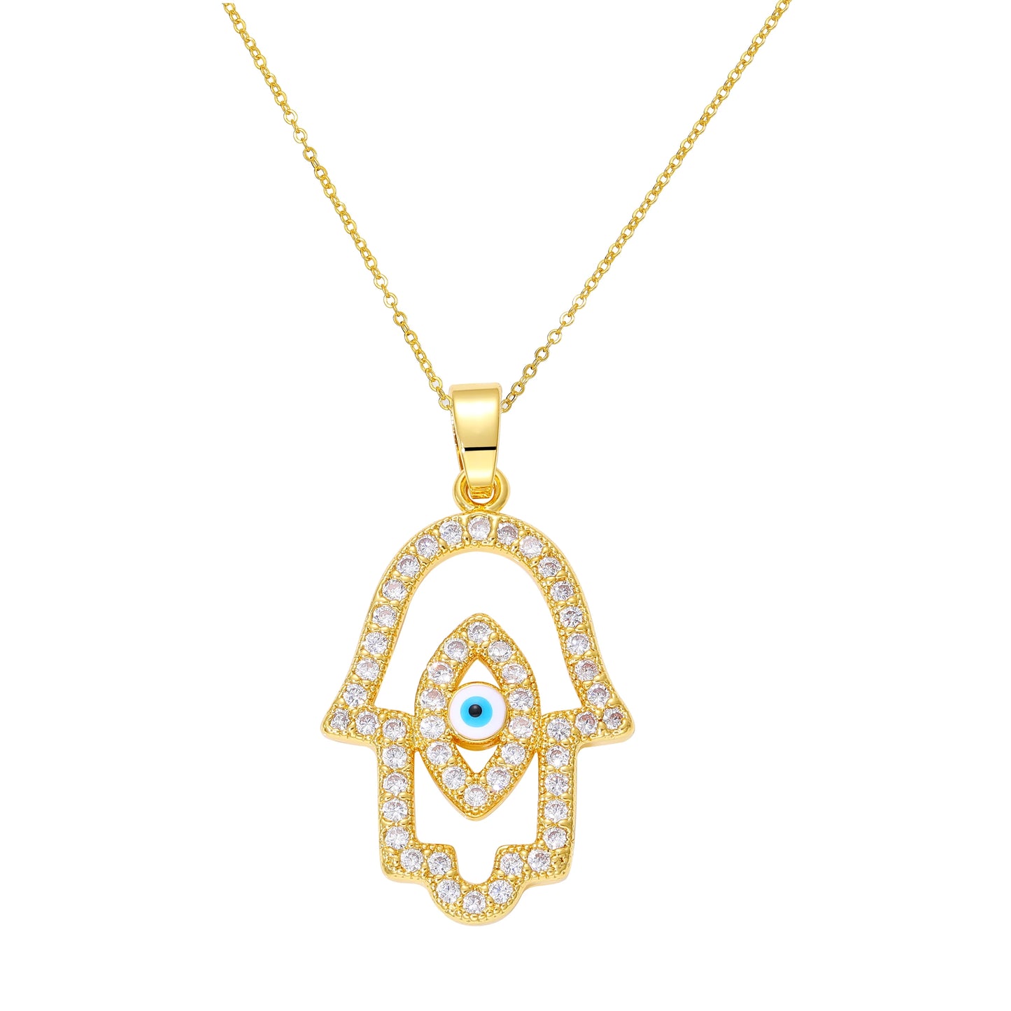 Juya Handmade Copper Adjustable Chains Micro Pave Zircon Enamel Greek Evil Eye Of Fatima Hamsa Hand Bracelets For Women Men