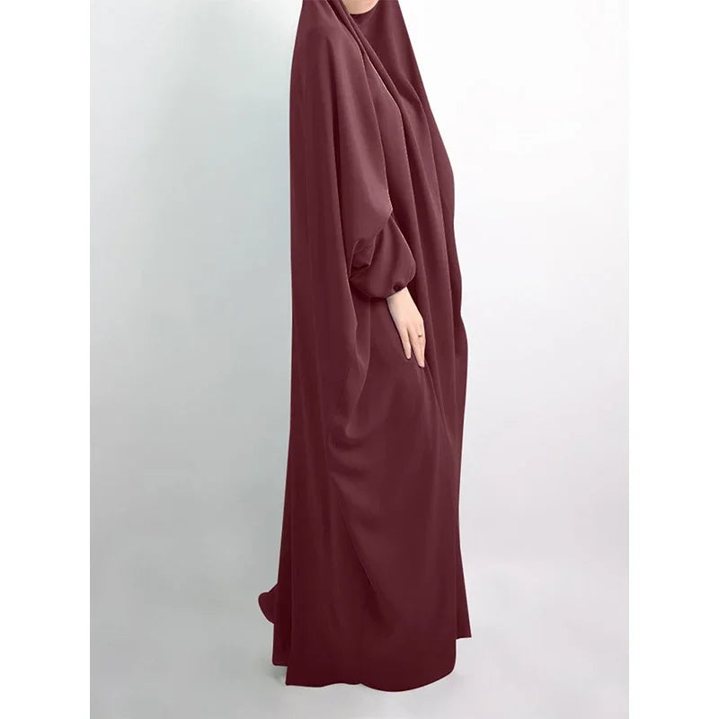 Muslim Prayer Garment Dress Wp,em Women Hijab Dress Abaya Hooded  Long Khimar Jilbab Burka Eid Abayas Gown Eid Niqab Ramadan