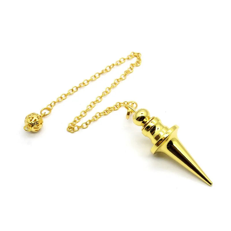 Cone 100% Copper Brass Metal Pendant Pendulum for Divination Dowsing Reiki Healing Egyptian Isis Pendulos Professional  A001