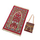 2pcs set Muslims Prayer Rugs With Bag Polyester Portable Blanket Islamic Mat with Tassels Travel Blanket Prayer Mat