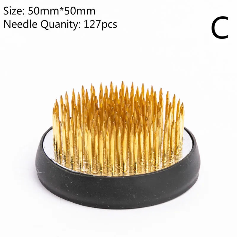 Multi-sizes Florist Floral Arrangement Copper Pin Frog Prong Brass Needle Fixed Tools Japanese Ikebana Kenzan Garden Bonsai Base