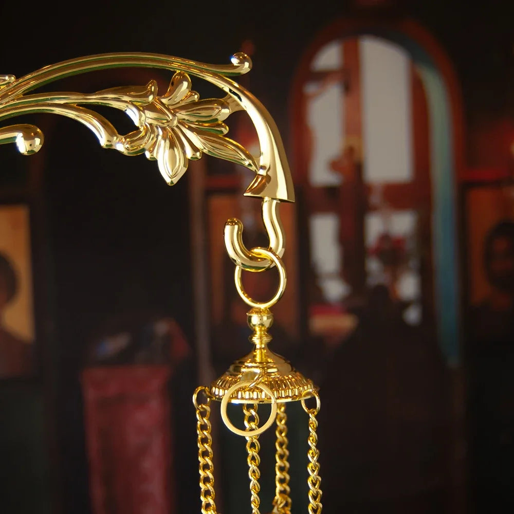 HTISOK Orthodox Church Home Wall Hanger Decoration in Classical Style with Gold Plating Finish Religious Gift Home Church Decor