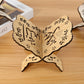 Eid Mubarak Wooden Quran Holy Book Stand Holder Display Bible Rack Ramadan Decor Islamic Muslim Home Ornament Folding Book Shelf