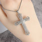 Men and Women New Retro Personality Creative Design Jesus Cross Amulet Pendant Rock Casual Gift Catholic Christian Necklace