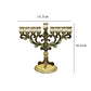 Hanukkah Menorah Hand Painted Candlestick Sturdy Base Tabletop 9 Branches Candle