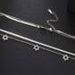 Lucktune Magen David Star Snake Chain Necklace for Women Stainless Steel Hexagram Pendant Necklace Choker Jewish Vintage Jewelry