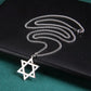 Skyrim Cutout Star of David Hexagram Choker Necklace for Men Women Gold Color Stainless Steel Chain Necklaces Jewish Jewelry