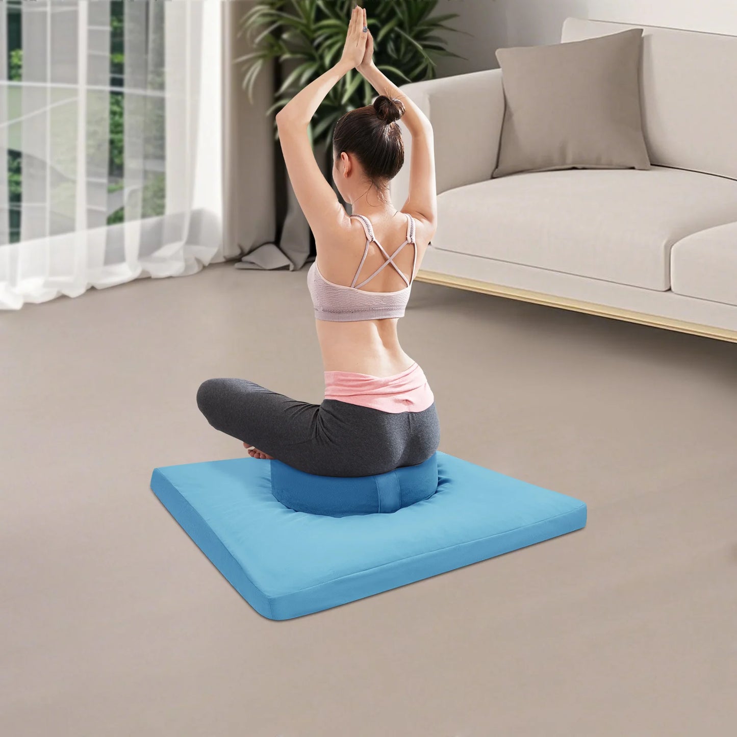 Buckwheat Husk Meditation Kissen Set, Velvet, Home Meditation Cushion Set,Fitness mat,Multiple Colors Available