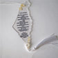 10pcs Prayer of the Way Hebrew Souvenir Gift Car Pendant Hanging with Tassel Wires Hamsa Custom Blessing Bar Mitzvah Israel Map