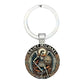 Saint Michael Archangel Defeating Evil templar Keychain Fashionable Cross Keyring Religious Symbolic Accessory Perfect Gift