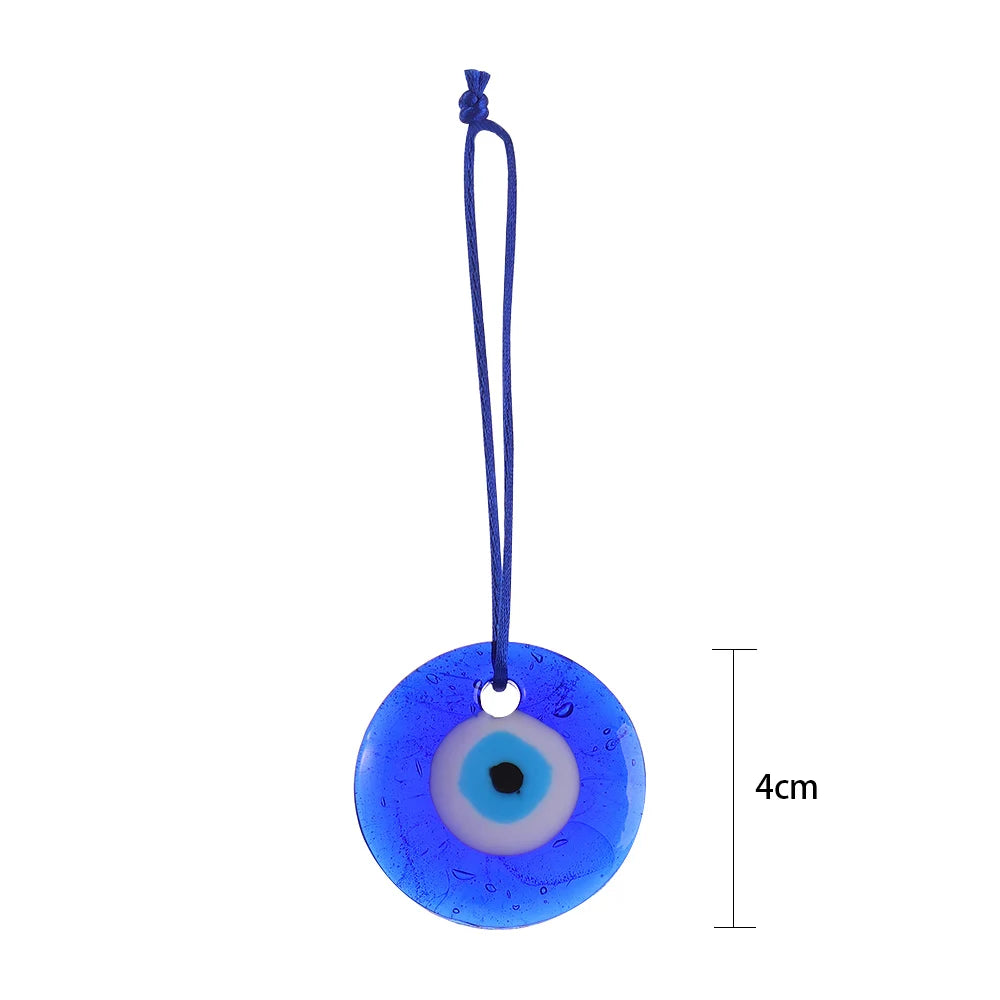 Blue Evil Eye Owl Lucky Charm Car Key Chain Protection Tassel Hanger Crystals Car Key Chain Fashion Jewelry Gift Car Accessories