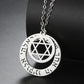 My Shape Hebrew Prayer Necklaces Shema Israel Blessing Stainless Steel Pendant Necklace Star of David Jewish Jewelry Wholesale