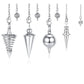 Silver Color Copper Metal Pendulum for Dowsing Divination Energy Reiki Healing Pointed Meditation Witch Spiritual Pendulos X092