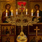 New Gilded candle holders churches religious sacraments Eastern Orthodox Jesus churches ceremonial items Christmas decorations