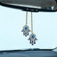 Evil Eye Hamsa Hand Car Hanging Key Chain Amulet  Good Luck Decor Gifts for Auto Rearview Mirror Pendant Decoraction
