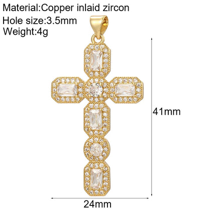 Goth Cross Chrams for Jewelry Making Supplies Golden Angel Charm Stainless Steel Long Chain Dijes Diy Necklace Earring Bracelet