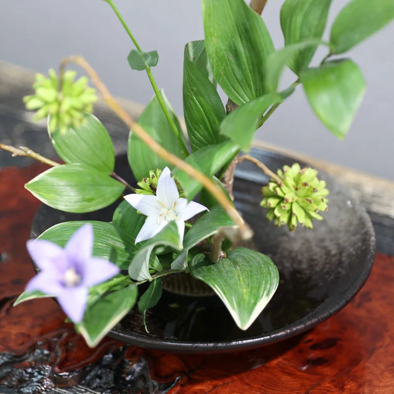 Japanese Frog Vase Ceramic Bouquet Flower Arrangement Bowl Device Kenzan Arranging Ikebana Centerpieces Wedding Floral Holder