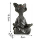 Meditation Cat Sculpture Home Decorations Resin Black Yoga Sitting Zen Cat Black Buddha Ornament Outdoor Garden Figurines