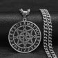 Viking Witch Celtic Knot Pendant Necklace Stainless Steel Men Chain Odin Gothic Necklace Protection Amulet Jewelry nudo de bruja