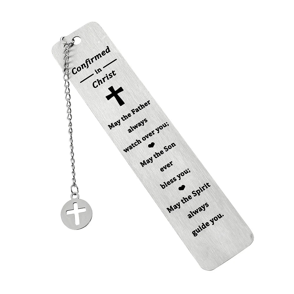 Stainless Steel Bible Bookmark Pray Cross Believer Bookmark High Quality Reading Tool Stationery for Men Women Festival Gifts