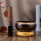 Tibetan Singing Bowl Set with 12.5cm/5inch Handmade Metal Sound Bowl & Soft Cushion & Wooden Striker