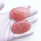53MM Natural Rose Quartz Palm Hot Compress Massage Crystal Pink Stone Reiki Healing Eliminating Fatigue Home Decoration Gift