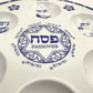 Jewish Passover Seder Plate Melamine Pesach Plates Elegant Blue Renaissance Design Passover Plates Gifts 12inch(30cm)