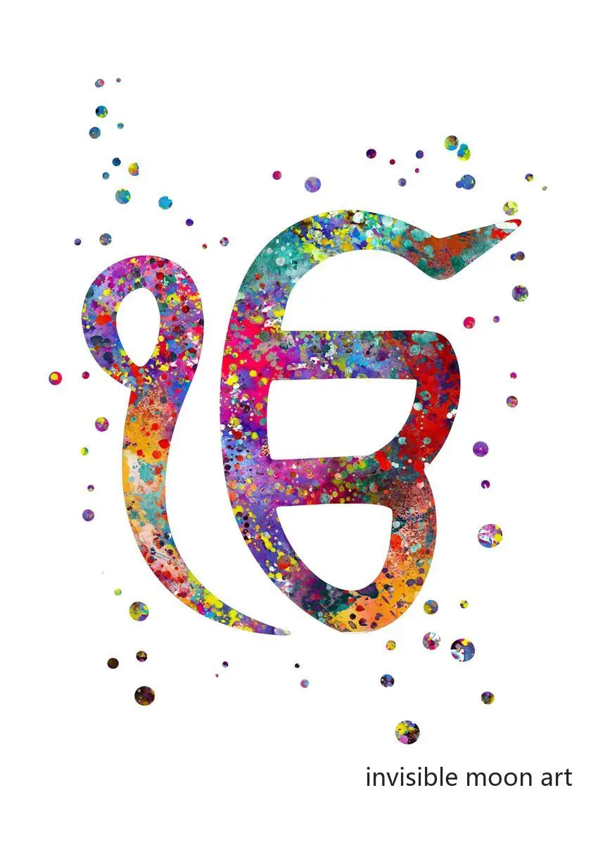 Spirituality Yoga Tree Khanda Sikh Symbol Couple Meditation  Art Poster Canvas Painting Wall Prints Picture Yoga Room Home Decor