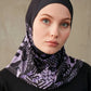 Sporty Inner Women's Hijabs Muslim Breathable Islamic Instant Turban For Ladies Geometric Printing Pattern Head Wrap Headband