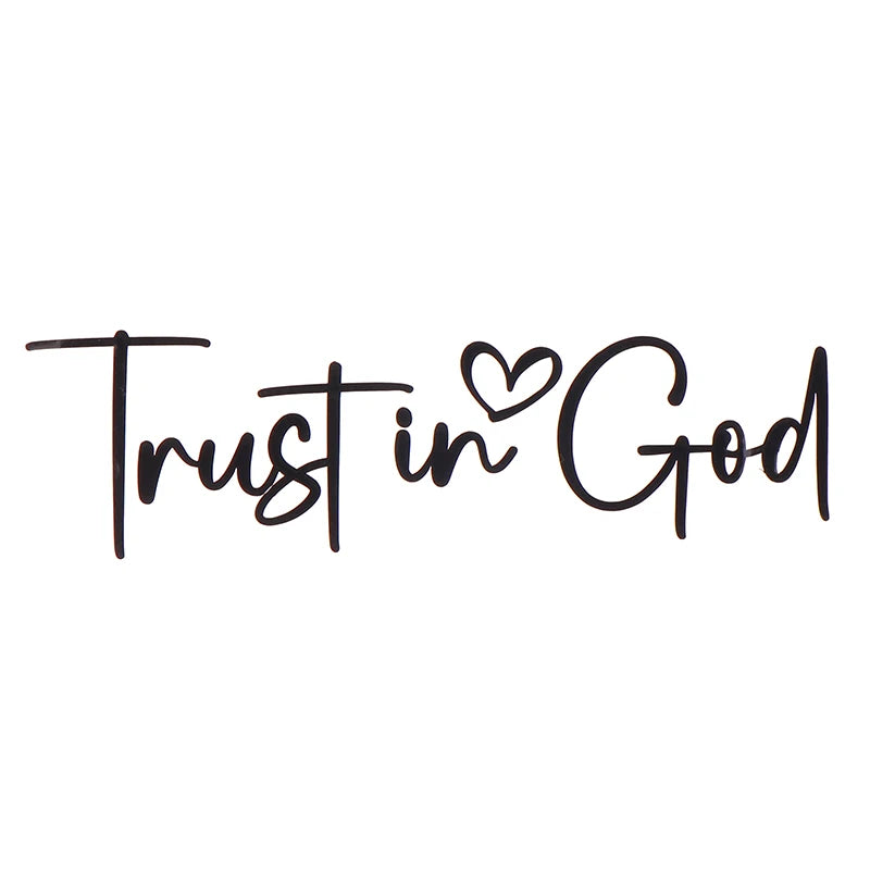 Trust In God Mirror Decal, Car Decals For Women, Faith Mirror Decal, Cute Vinyl Decal, Christian Car Mirror Decal, Religious Car