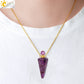 Crystal Perfume Necklace Natural Stone Cone Pendant Healing Clear Quartz Pendants Essentials Oil Diffuser Vial Necklaces H119