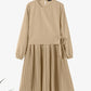 ZANZEA Women Chic Long Tops Islamic Muslim Fashion Hijab O-Neck Wrapped Pleated Hem Blouses Modest Tied Long Sleeve Solid Tunics