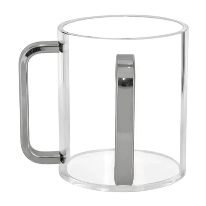 Judaica Acrylic Wash Cup Dual Handles Cup Jewish Niggel Vasser Hand Washing Cup for Prayer Ritual Clear Lucite Material