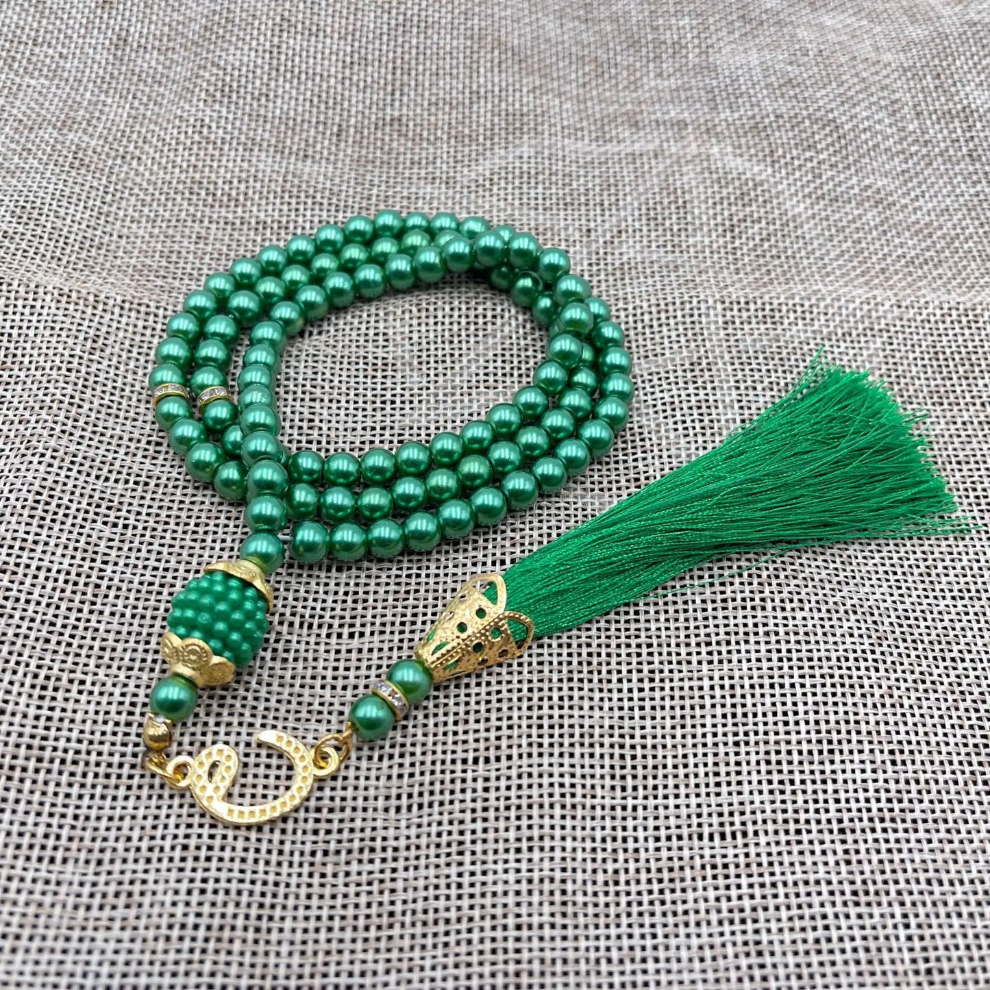 6mm 99pcs Glass Pearls Tassel Turkish Style Muslim Rosary Islamic Prayer Beads Bracelet For Women Jewelry Accessories Gift