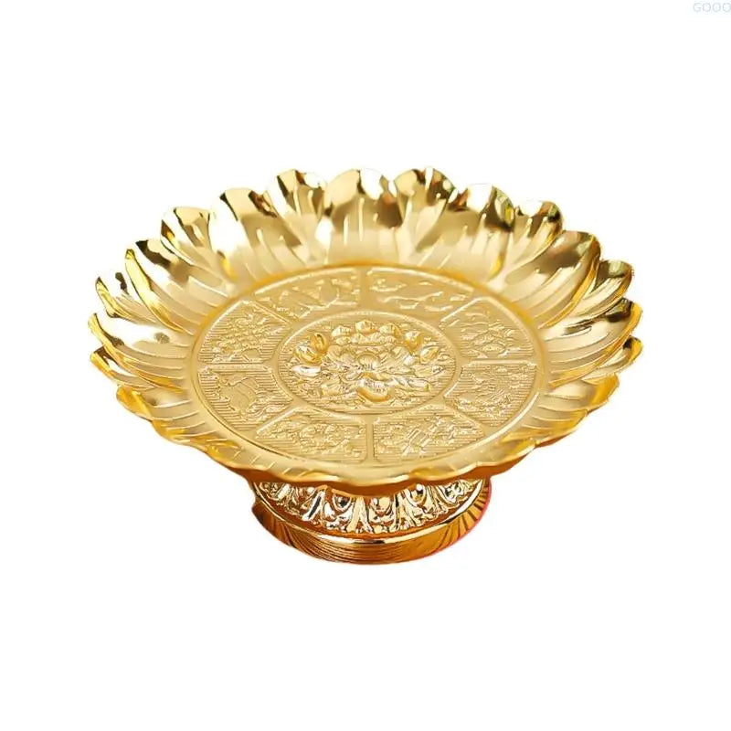 23GA Sacred Ritual Fruit Bowl for Altar Decorations Party Serving Safe Alloy Centerpieces