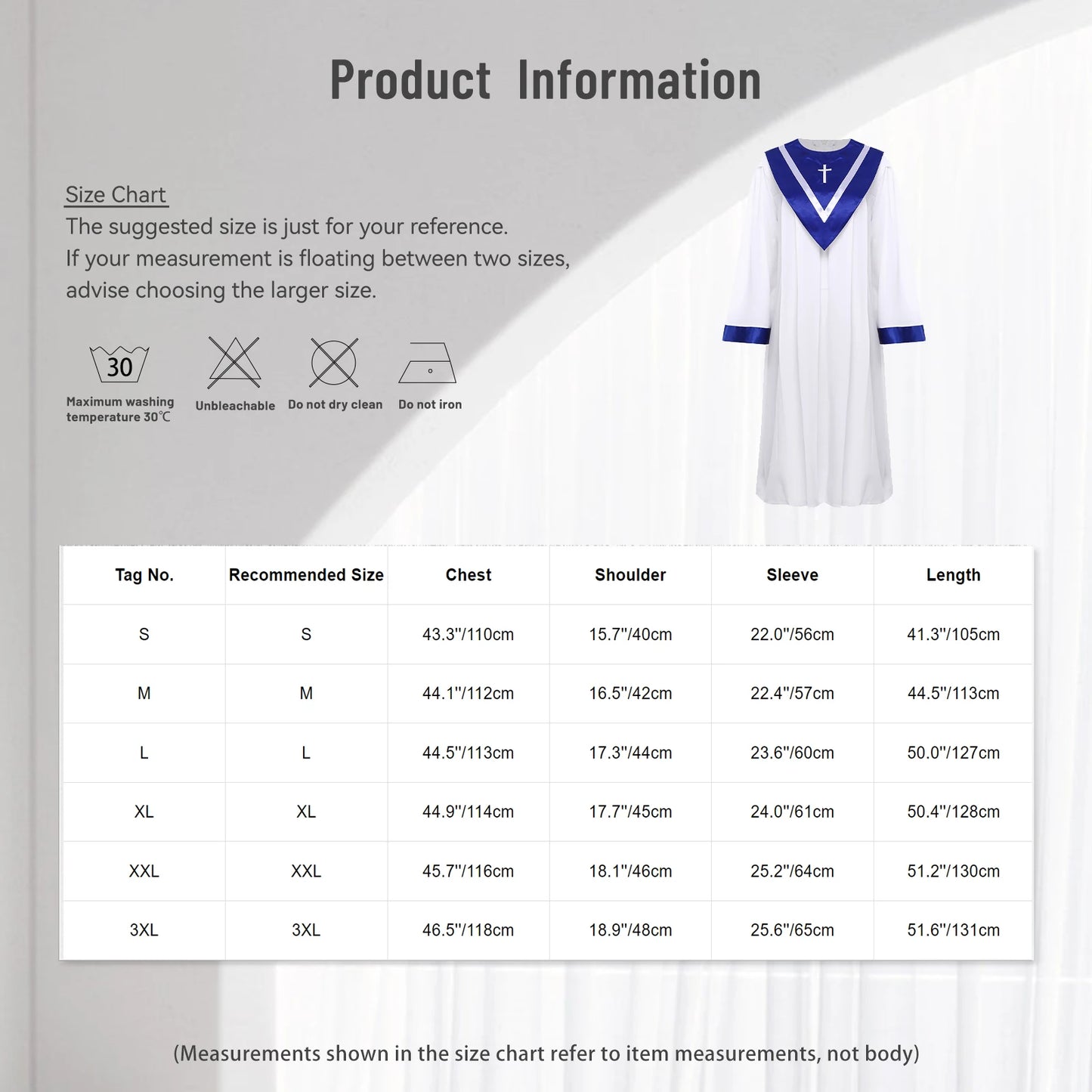 Women Church Clergy Robe Baptism Confirmation Officiant Costume Priest Preacher Dresses Choir Performance Praise Worship Dress
