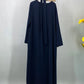 Hot Selle Muslim Woman Abaya With Pockets Islamic Casual And Simple Long Dresses Moroccan Caftan Woman Dubai Abaya Ramadan Black