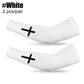 1Pair Cross UV Cooling Arm Sleeve Christian Compression Arm Sleeve Youth Football Baseball Volleyball Sports Cycling Working