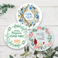 Happy Passover Jewish Holiday Stickers Labels Hebrew Celebration Stickers Flower Decoration