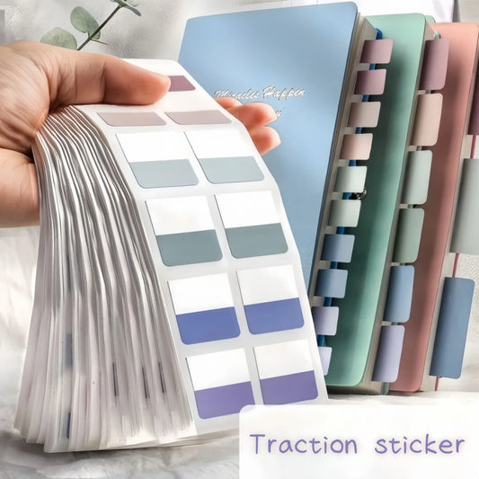 Light Colors Sticky Index Sticker Tabs, 3 Sizes 6 Colors Writable Reusable File Flag Labels for Bible