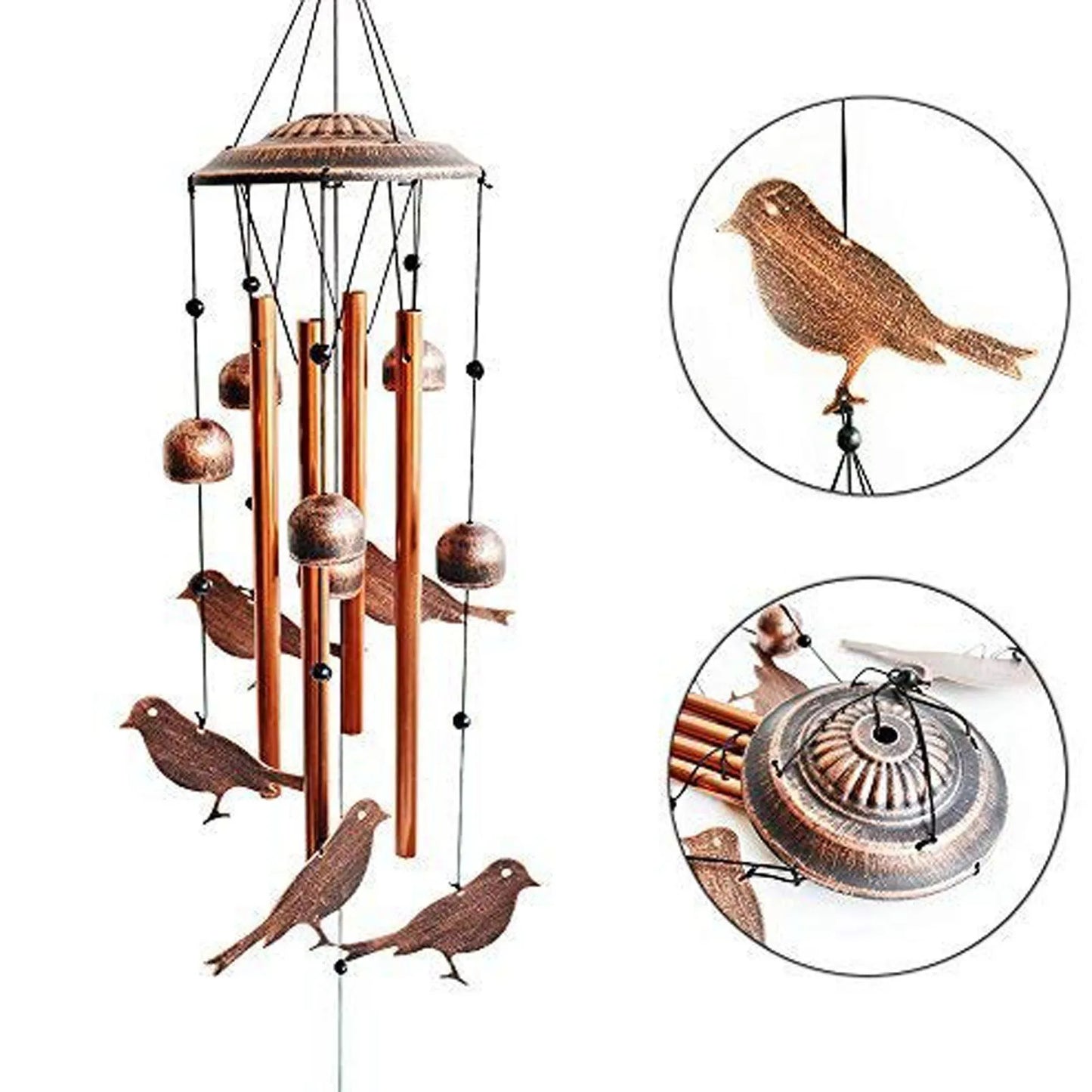 1pc Wind Chime Large Bells Wind Chimes Chapel Home Decor For Garden Outdoor Decoration Decor Gifts Yard Hanging Decor