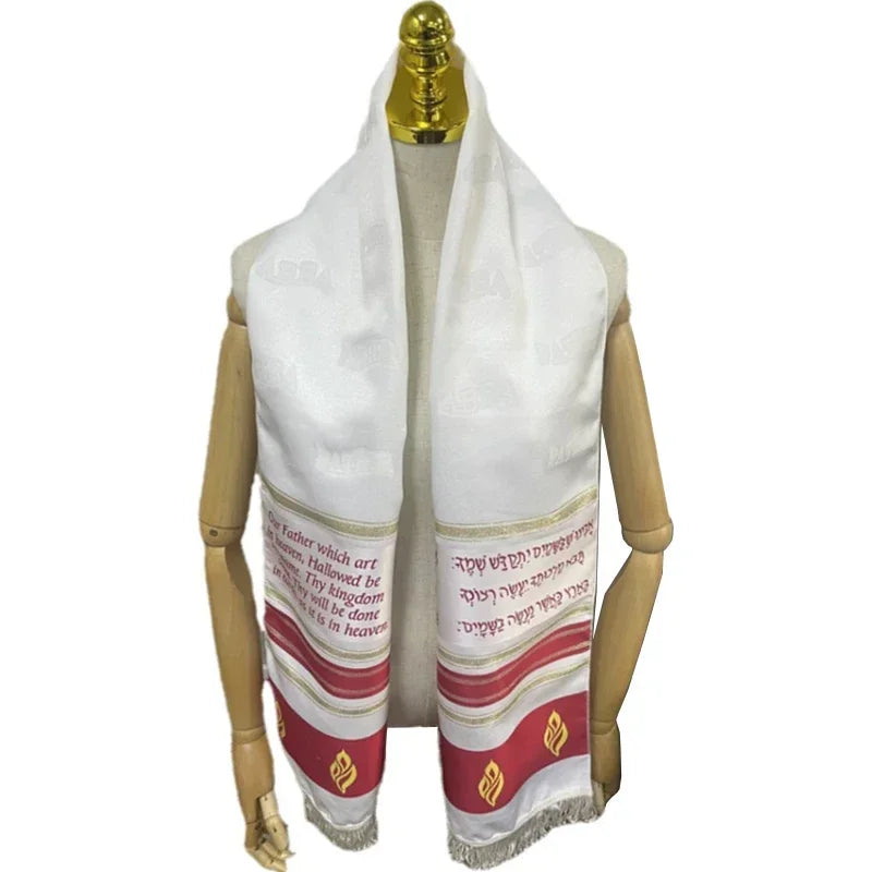 Wholesale 165*36cm Fire Print Tallit Prayer Shawl Israel Praying Scarfs Priez Wraps Jewish for men women priest